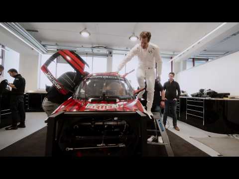 Sebastian Vettel tests the Porsche 963
