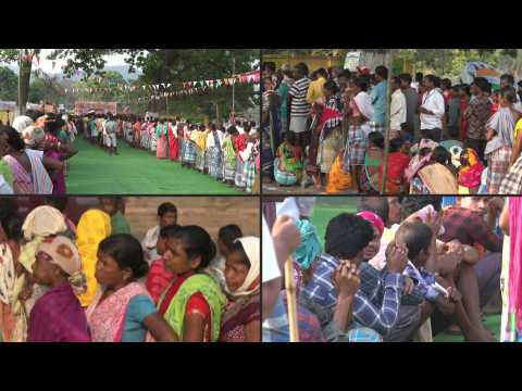 Voters wait in line as Indian election gets underway