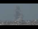 Smoke rises over central Gaza