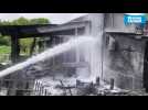 VIDEO. Des pompiers mobilisés à l'est de Nantes, un cabanon en feu