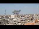 Smoke rises over Rafah after Israeli strike