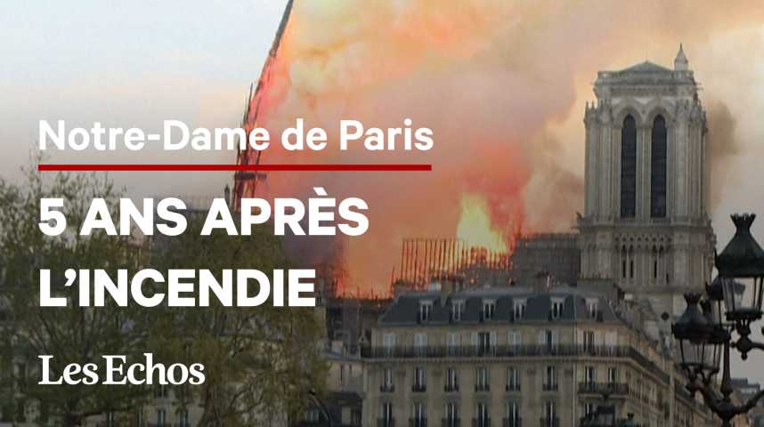 Illustration pour la vidéo Cinq ans après l’incendie, Notre-Dame de Paris se prépare à rouvrir en décembre