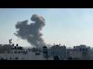 Moment strike hits Gaza City