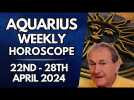 Aquarius Horoscope - Weekly Astrology - from 22nd - 28th April 2024