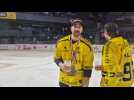 Hockey sur glace - Ligue Magnus : Sacha Guimond après la victoire des Dragons de Rouen en Ligue Magnus