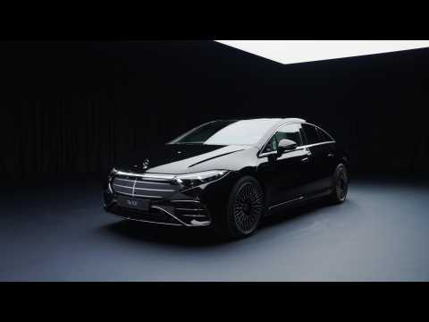 The new Mercedes-Benz EQS 580 4MATIC Exterior Design in Obsidian black