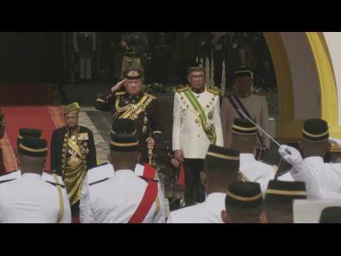 Sultan Ibrahim inspects guards of honour before taking oath as Malaysia’s king