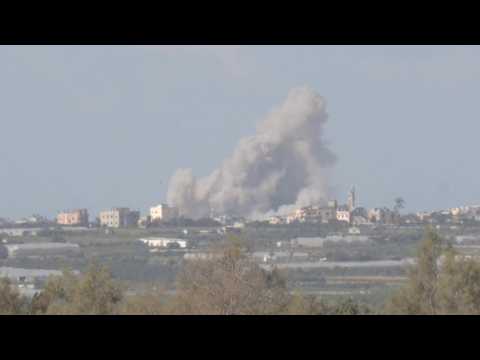 Smoke rises over central Gaza Strip after explosion