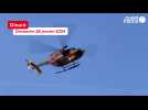 VIDÉO. L'hélicoptère Dragon 50 à Dinard pour secourir une femme tombée dans les rochers