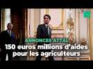 Gabriel Attal annonce 150 millions euros d'aide fiscale et sociale pour les agriculteurs