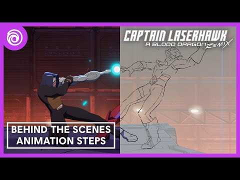 Captain Laserhawk: A Blood Dragon Remix | Behind the scenes |  Animation Steps: Dolph fight