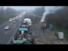 French farmers dismantle campsite on A6 motorway near Paris