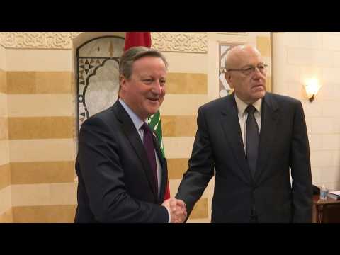 UK's Cameron meets Lebanese PM Mikati in Beirut