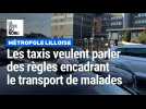 Les chauffeurs de taxis à la CPAM d'Armentières pour évoquer notamment les règles encadrant le transport des malades.