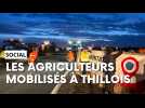 Les agriculteurs mobilisés à Thillois, près de Reims