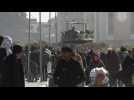 Palestinians flee Israeli tanks in Khan Yunis
