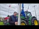 Manifestation des agriculteurs et prise de parole de Régis Desrumaux, président de la FDSEA Oise