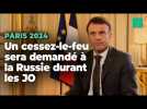 Macron espère un cessez-le-feu en Ukraine pendant les JO