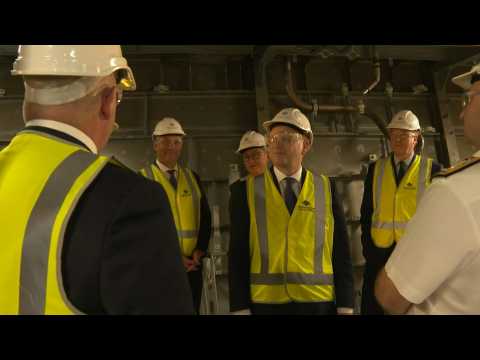 Australian, British foreign and defence secretaries tour Australia shipyard