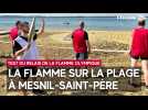 Le relais test de la flamme olympique à Mesnil-Saint-Père