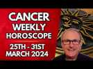 Cancer Horoscope -  Weekly Astrology - from 25th -  31st March 2024