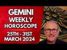 Gemini Horoscope -  Weekly Astrology - from 25th -  31st March 2024