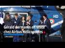 Gérald Darmanin en visite chez Airbus Hélicoptères