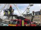 VIDÉO. Manoeuvre d'envergure des pompiers en plein centre-ville de Guingamp