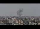 Heavy smoke billows after strike on Khan Yunis, southern Gaza