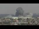 Smoke rises after airstrikes hit Gaza's Rafah