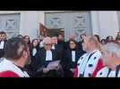 Hommage à Robert Badinter devant le palais de justice de Bastia