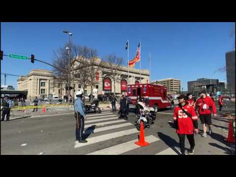 Scene in Kansas City after multiple people hit in shooting at US Super Bowl parade