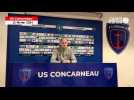 VIDÉO. US Concarneau : « C'est compliqué d'enchaîner trois victoires » explique Stéphane Le Mignan