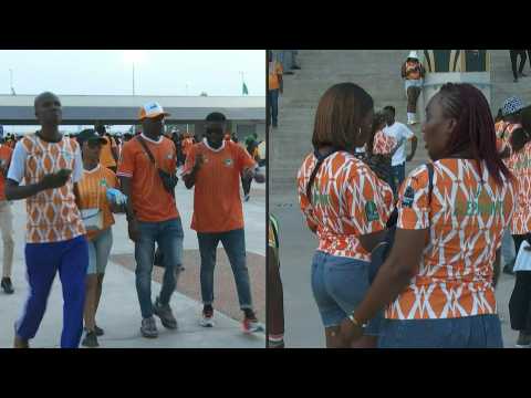 Fans arrive at stadium ahead of Nigeria-Ivory Coast AFCON final