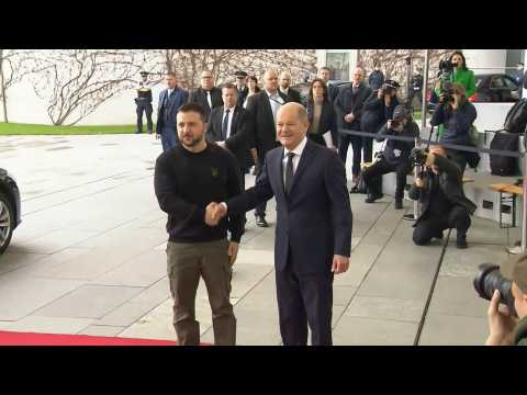 Ukrainian President Volodymyr Zelensky arrives in Berlin