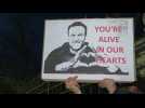 Warsaw: Protest outside Russian Embassy after Alexei Navalny death