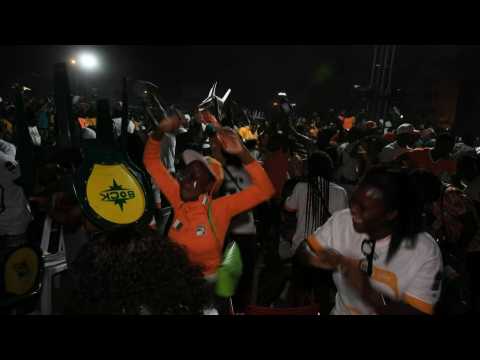 Celebrations erupt in Abidjan fan zone as Ivory Coast score equaliser