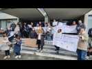 Manifestation contre une fermeture de classe à Goincourt