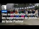 Lille : manifestation des profs devant le lycée Pasteur