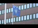 NATO flag raised at Stockholm military base, symbolising alliance accession