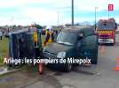 Ariège : les pompiers en exercice de désincarcération routière à Mirepoix