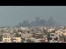 Smoke billows after Israeli strikes on Khan Yunis on eve of Ramadan