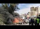Scene of deadly Israel strike on car in south Lebanon