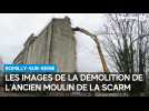 Démolition en cours du moulin de la Société coopérative agricole de la région de Romilly-sur-Seine