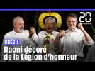 Brésil : Macron remet la Légion d'honneur au leader indigène Raoni