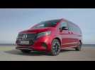 The new Mercedes-Benz EQV AVANTGARDE Exterior Design in Hyacinth red metallic