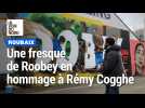 A Roubaix, une fresque de Roobey pastiche un tableau du peintre Rémy Cogghe