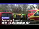 Allemagne : Au moins cinq morts dans l'accident d'un car sur une autoroute #shorts