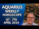 Aquarius Horoscope - Weekly Astrology - from 1st - 7th April 2024