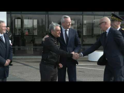 French Finance Minister visits Renault plant in Normandy